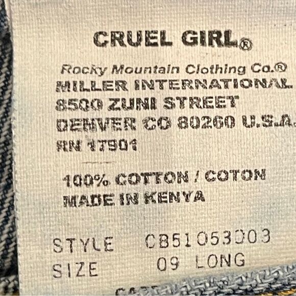 Cruel Girl Slim Blue Jeans High Waist Women's Size 9 Long - Picture 7 of 13